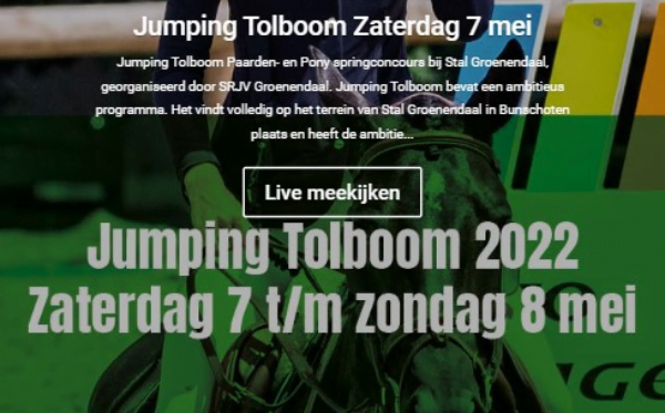 Finales Jumping Tolboom live te volgen op InBeeld.tv
